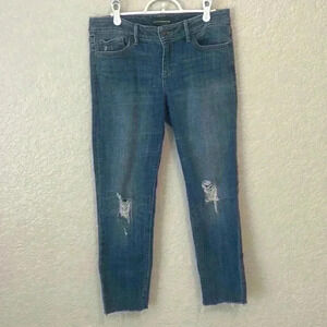 Lucky brand, Lolita crop,raw hem denim low rise, skinny